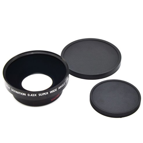 62mm 전면 실 사진기를 위한 0.43x 광각 렌즈 고해상, 8.6X8.6X4CM, 알루미늄 합금 광학 유리, 렌즈 키트