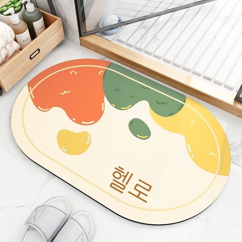 욕실 흡수 매트 규조 진흙 가정용 화장실 입구 흡수 매트 화장실 목욕 미끄럼 방지 발판, 규조토 욕실 매트. - 헬로미노.