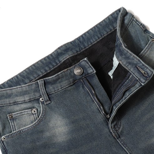 스타일과 따뜻함의 완벽한 조화: 남성 추위에 강자 융털 본딩 스판 청바지