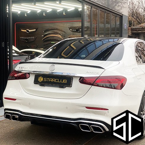 스타클럽 벤츠 E클래스 W213 페이스리프트 AMG라인 범퍼용 E63 AMG 디퓨저 머플러 셋트, 수원스타클럽(공임비 15만 현장지불), 블랙, 1개