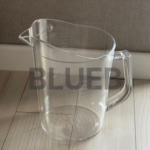 블루비 PC 계량컵 업소용 가벼운 계량컵 플라스틱 비커 1리터, 1000ml, 1개