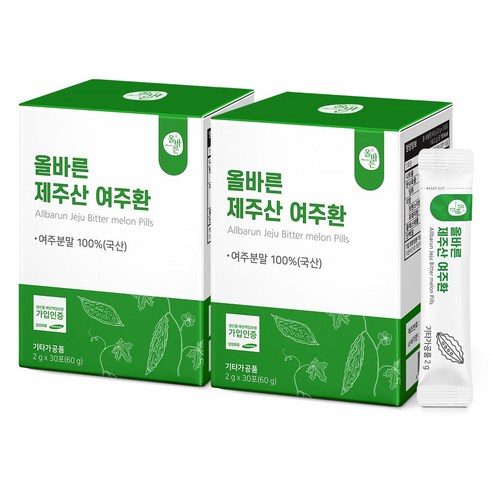 올바른 제주산 여주환, 2개, 60g