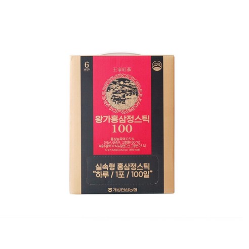 개성인삼농협 왕가홍삼정스틱100 10g x 100포 2박스 (쇼핑백 포함), 2개, 1kg
