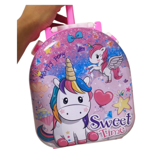 아이의 꿈을 담은 4in1 변신 화장품 장난감 캐리어 세트