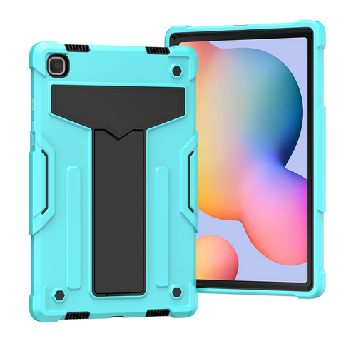 하이브리드 견고한 태블릿 스탠드 쉘 커버 Funda 탭 A7 10.4 T500 T505 2020 10.1 2019 T515 T510 커버, Aqua+Black
