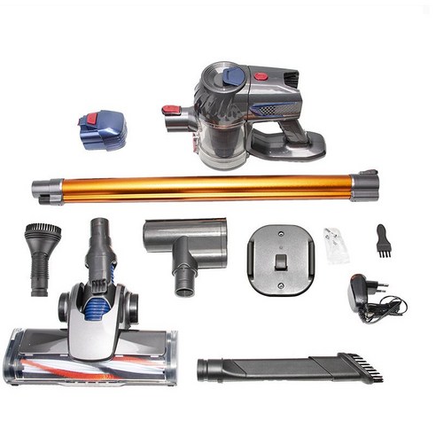 핸디형 무선청소기 LED 조명 다용도 진드기제거/ 청소/가정용/차량용 4 in 1 핸디청소기, 골드