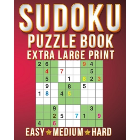 Puzzles Prime: Sudoku Extra Large Print Size One Puzzle Per Page (8x10inch) of Easy Medium Hard Bra... Paperback, Independently Published