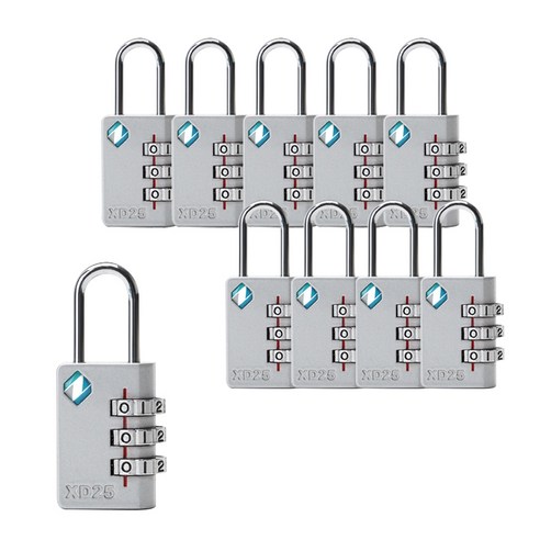 [자커] 국산브랜드 자커 비밀번호 자물쇠 XD25, 10개 
안전/호신용품