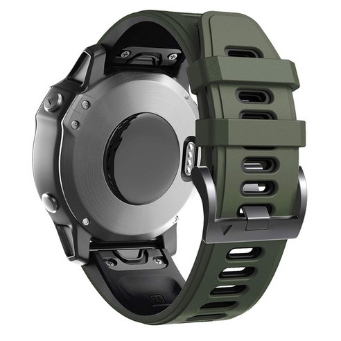 Garmin MARQ Captain Driver Expeditio 스트랩 가민 QUICKFIT 22mm 투 컬러 고무 퀵 릴리스 손목 스트랩, #1, Quick Fit 22mm