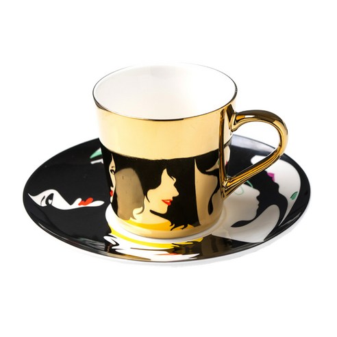 [SW] 거울 반사 커피 잔 유리 차 물 컵 크리 에이 티브 Coffeeware Drinkware, MULTI_201-300ml