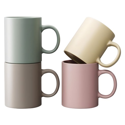 매일 사용하는 컵, 나를 위한 작은 행복을 더하다: 키에 베이직 머그컵 4종 세트 리뷰 머그컵