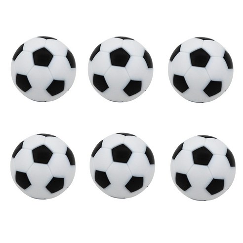 ZLD 6pcs 32mm 테이블 축구 축구 축구 공 fussball 교체 녹색, 검은