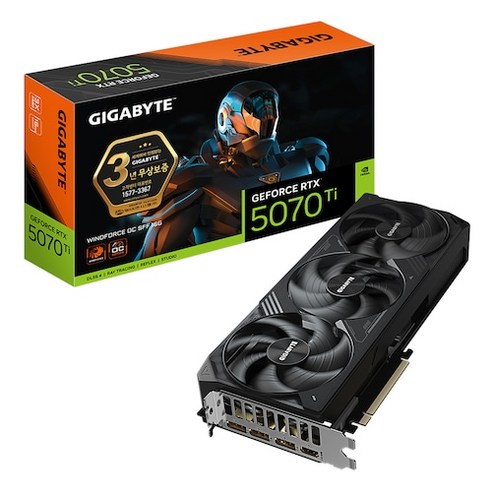 작지만 강력한 게이밍 심장, GIGABYTE RTX 5070 Ti WINDFORCE OC SFF 기가바이트5070ti