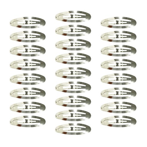 리본빌 헤어핀만들기 리본공예재료 똑딱핀 핀대 무니켈똑딱핀, 타원 똑딱핀 6cm, 50개