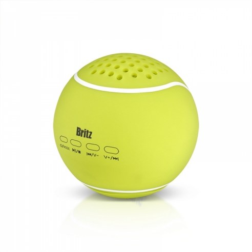 브리츠 BZ-MAB17 Tennis Ball 휴대용 무선 블루투스 스피커 아웃도어, 단품