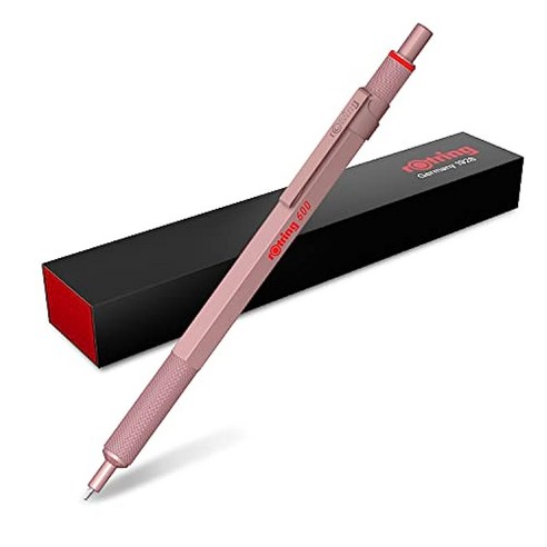 Rotring ROTRING 로틀링 600 유성 볼펜 M 중자 노크식 고급 브랜드 선물 로즈골드 2183912 일본, 상품명참조, 1개