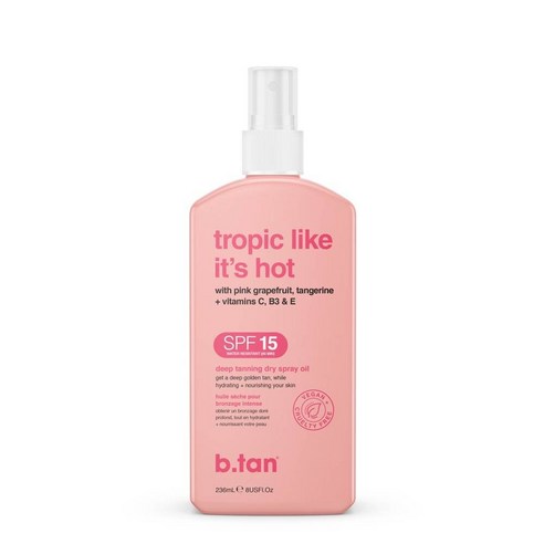 비탠 딥 태닝 드라이 스프레이 오일 SPF15 b.tan tropic like it's hot 8oz(236ml)