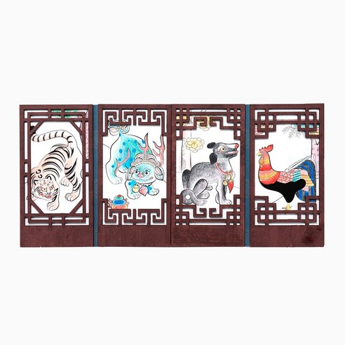 민화샵 고급 전통 병풍 만들기, 1개, 문배도 S250029A