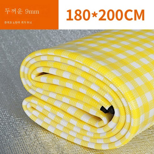 DFMWI.피크닉 매트.Picnic mat.--피크닉 매트 야외 캠핑 텐트 침침매트에 방수휴대용 비치 매트 야취평 방습매트, 옐로우9Mm1.8X2