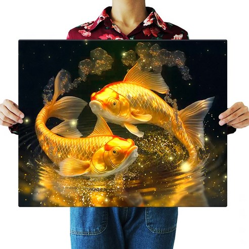FASEN 액자 보석십자수 캔버스형 DIY 키트 40 x 50 cm, FFN710, 1세트