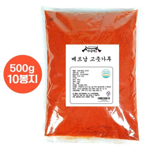 [하남댁] 베트남 고운 고춧가루 소스용 떡볶이용 아주 매운맛, 10개, 500g
