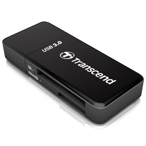 트랜센드 RDF5 USB3.0 메모리카드 리더기/마이크로SD, 블랙