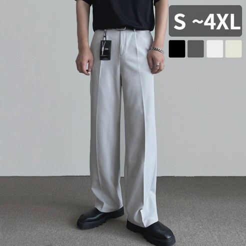 [YKK] 무지샵 남자 링클프리 스판 와이드 슬랙스 빅사이즈 S~4XL