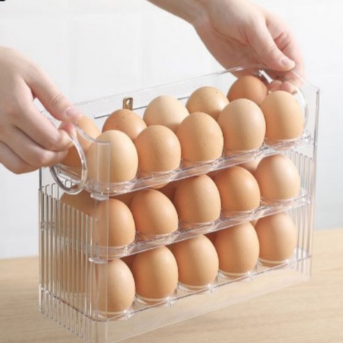 디와이글리터 계란 보관함 30구 자동 개폐형