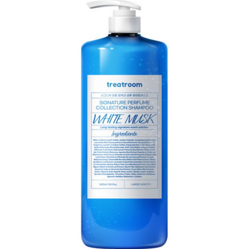 트리트룸 시그니처 퍼퓸 컬렉션 대용량 트리트먼트 화이트머스크향, 1600ml, 4개