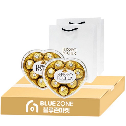 페레로로쉐 T8하트 2개 + 쇼핑백 2개 세트, 100g, 2세트