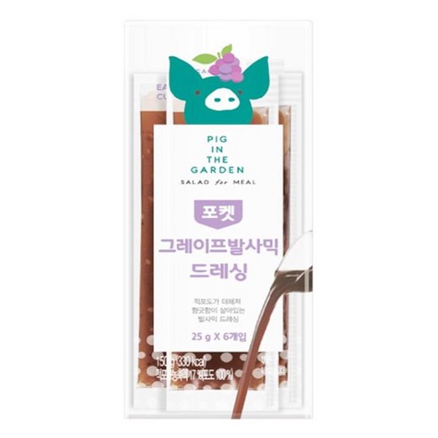 (맛나)다이어트샐러드소스 그레이프 발사믹드레싱 25G 6입, 1개 Best Top5