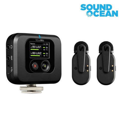 슈어 무선마이크 SHURE Wireless Microphone, MoveMic Two Receiver Kit(2채널)