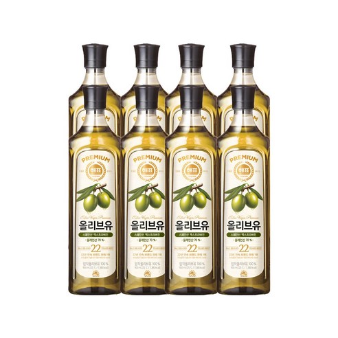 <올따옴> 해표 올리브유 900ml 8입, 8개