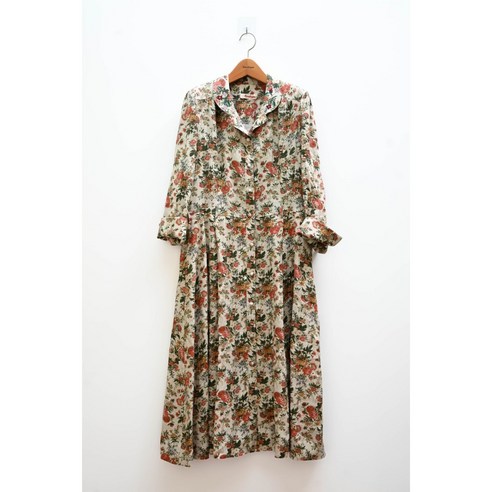 [비꼴리끄] 린넨 칠부소매 원피스 B232WO3110