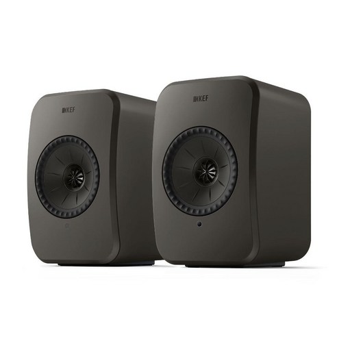 KEF LSX II LT 무선 Hifi 책장 스피커 스톤 화이트 게이밍 음악 블루투스, 하얀색