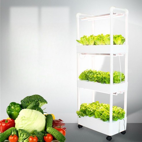 식물재배기 가정용 실내 스마트팜 채소 야채 재배 상추 키우기, 빛을 이용한 새로운 단층 물 순환, 수지, 중간, 1개