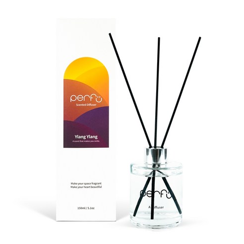 퍼퓨 디퓨져 고급 실내 방향제 150ml 일랑일랑, 일랑일랑-투명병, 1개