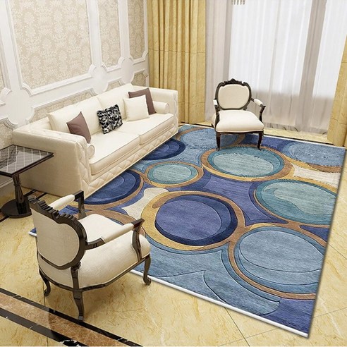 현대 기하학 안티-슬립 카펫 실내 인쇄 장식 대형 영역 러그 거실 침실 소파 바닥 장식 매트, 40x60cm, Style 3