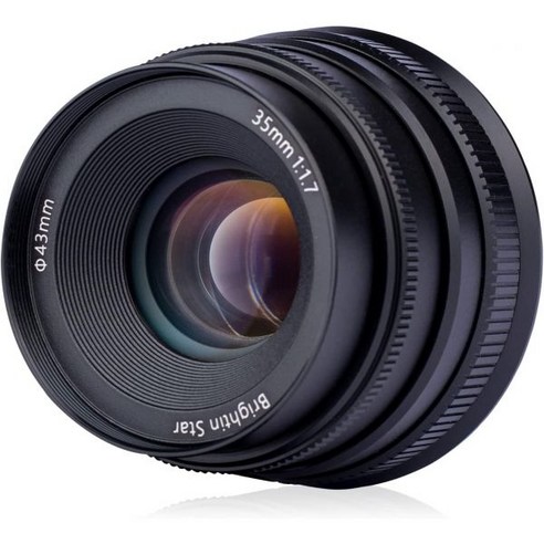 35mm F0.95 APSC 대형 조리개 수동 포커스 미러리스 카메라 렌즈 캐논 RF 마운트 EOSRP EOSR EOSR5 EOS R7 EOSR6 EOSR3 EOSR10에 적합, Fit for Micro 4/3 Mount, 35mm F0.95 Black