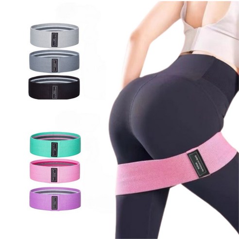 탄력 넘치는 라인을 위한 필수템, 코비몰7 스쿼트 힙업 스포츠 밴드 3종 세트 힙업밴드