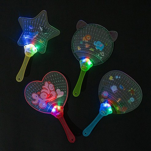 LED 부채(콘서트 파티소품 응원도구), 1개, 별