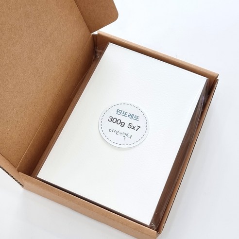 띤또레또 300g 캘리그라피 종이 무지엽서 캘리엽서 75매, 5x7