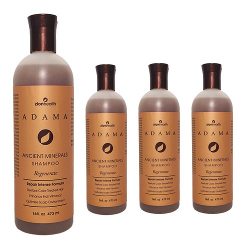 자이온헬스 아다마 에이션트 미네랄 샴푸 리제너레이트, 4개, 473ml