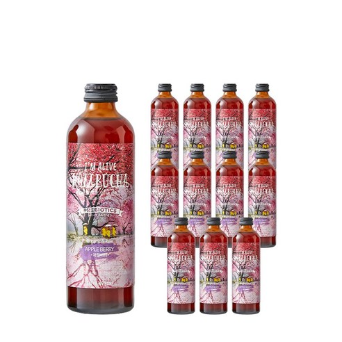 아임얼라이브 유기농 콤부차 315ml 12병, 애플베리 12병
