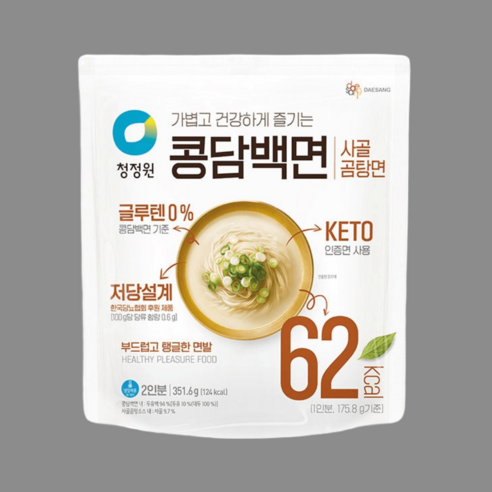 청정원 콩담백면 사골곰탕면 351.6g, 1개