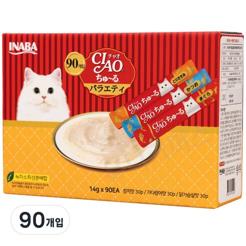 챠오츄르 대용량 90P, 반려묘를 위한 특별한 간식 챠오츄르