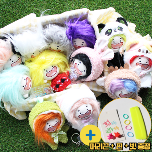 [휘뚜마뚜] 별자리 인형 10cm 인형 (머리핀 & 머리끈 & 머리빗 포함), 황소자리 인형