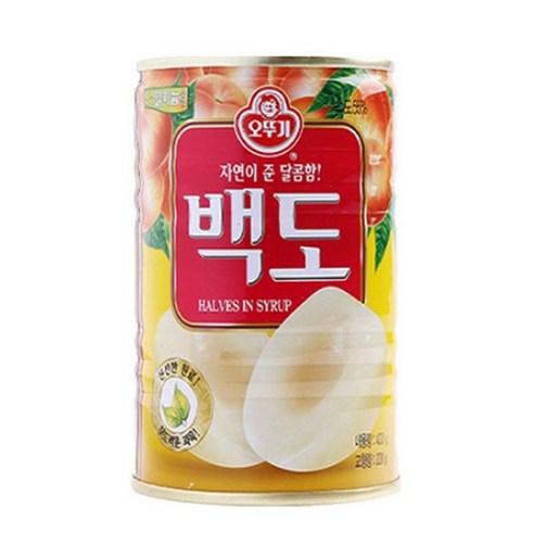 오뚜기 백도 반절, 12개, 400g