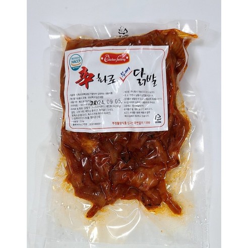 대송 신화로 무뼈불닭발 250g, 250g, 1개 - 양념닭발 | 쿠팡