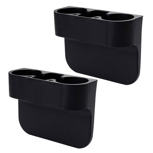 차량용 틈새수납 컵홀더 자동차 3구 음료거치대 홀더 IY-3HOLDER 2개, 블랙